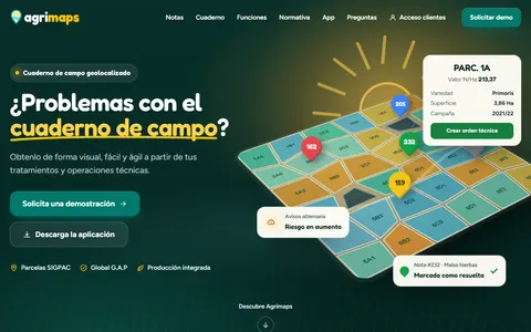 Página de inicio de Agrimaps