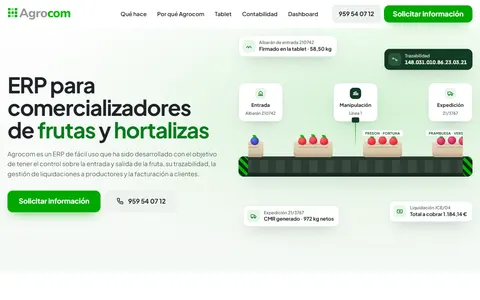 Página de inicio de Agrocom