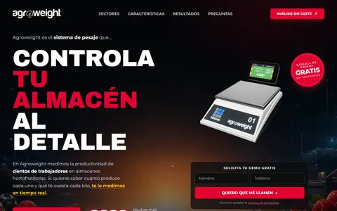 Página de inicio de Agroweight