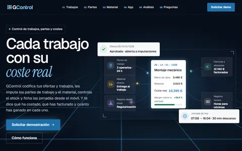 Página de inicio de GControl