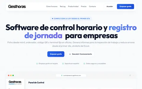 Página de inicio de Gesthoras
